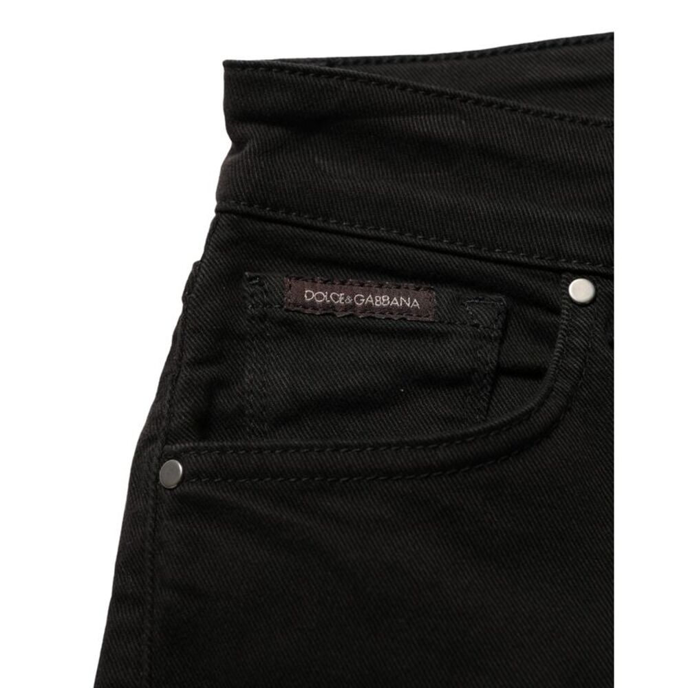 Dolce & Gabbana Black Cotton Stretch Skinny Denim Women's Jeans
